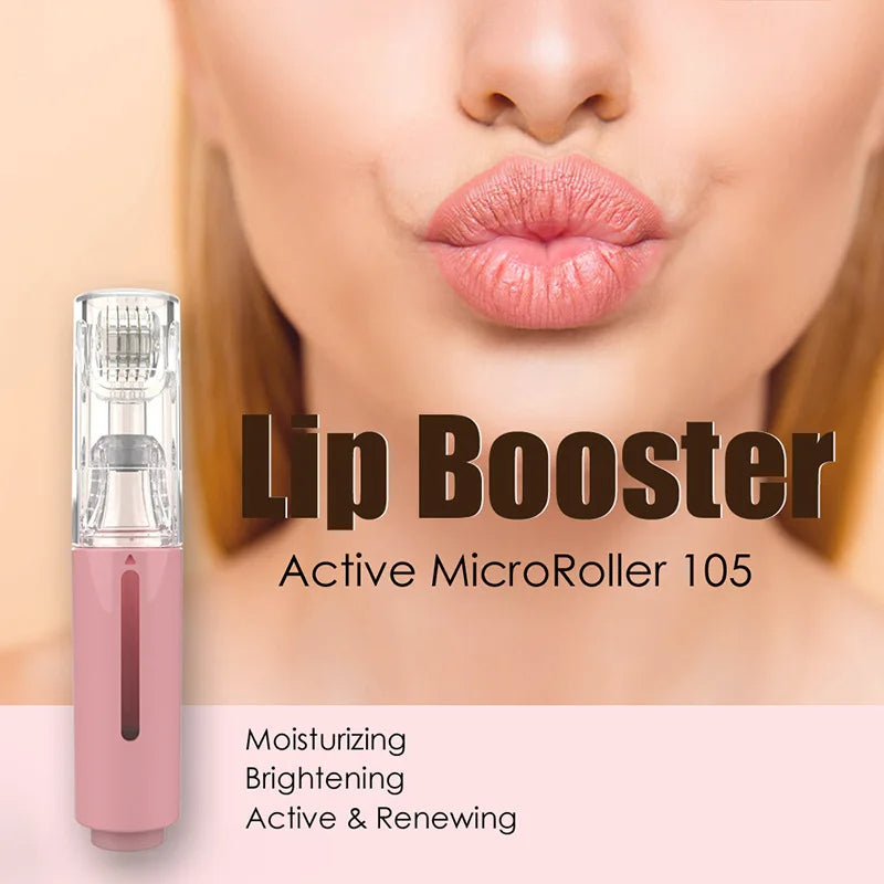 Titanium Lip Micro-Infusion Roller (0.20 / 0.25 / 0.30 mm) — Refillable Serum Tank