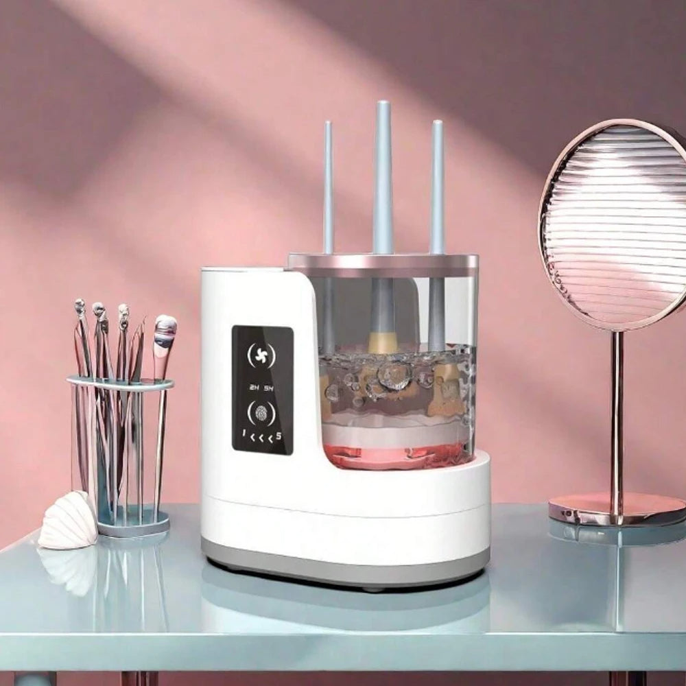 Premium Electric Makeup Brush Cleaner - Optional Mirror
