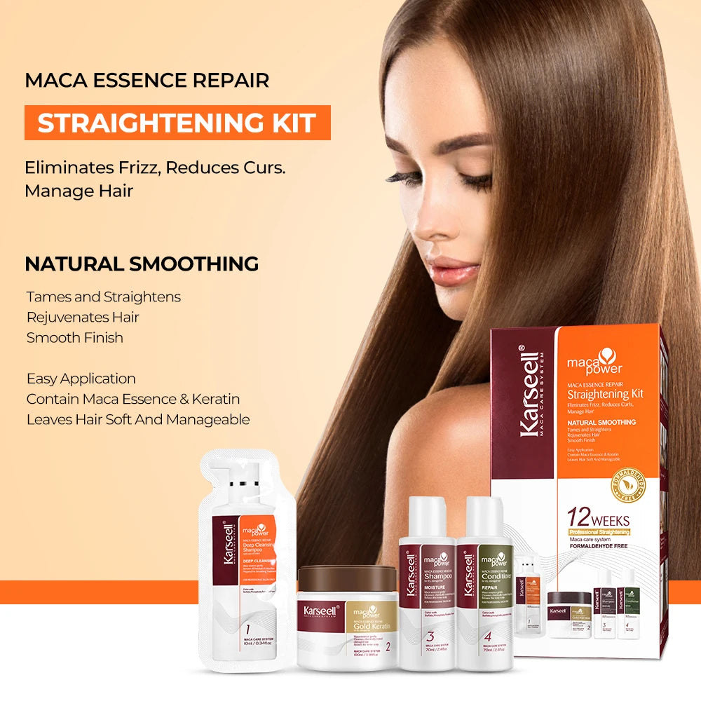 Karseell Gold Keratin Hair Repair & Straightening Kit