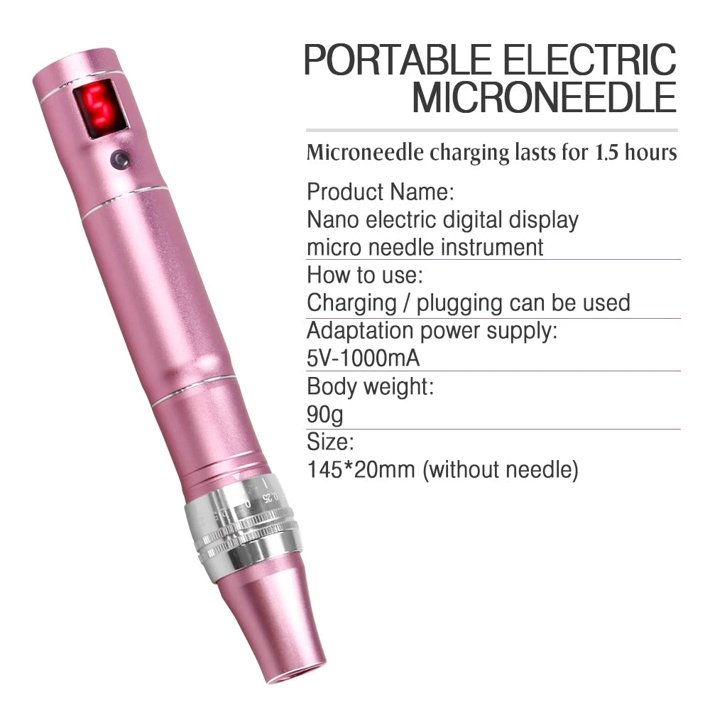 Wireless Microneedling Derma Pen With 24 Cartridges
