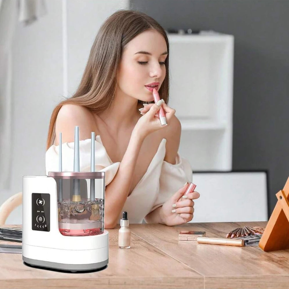 Premium Electric Makeup Brush Cleaner - Optional Mirror