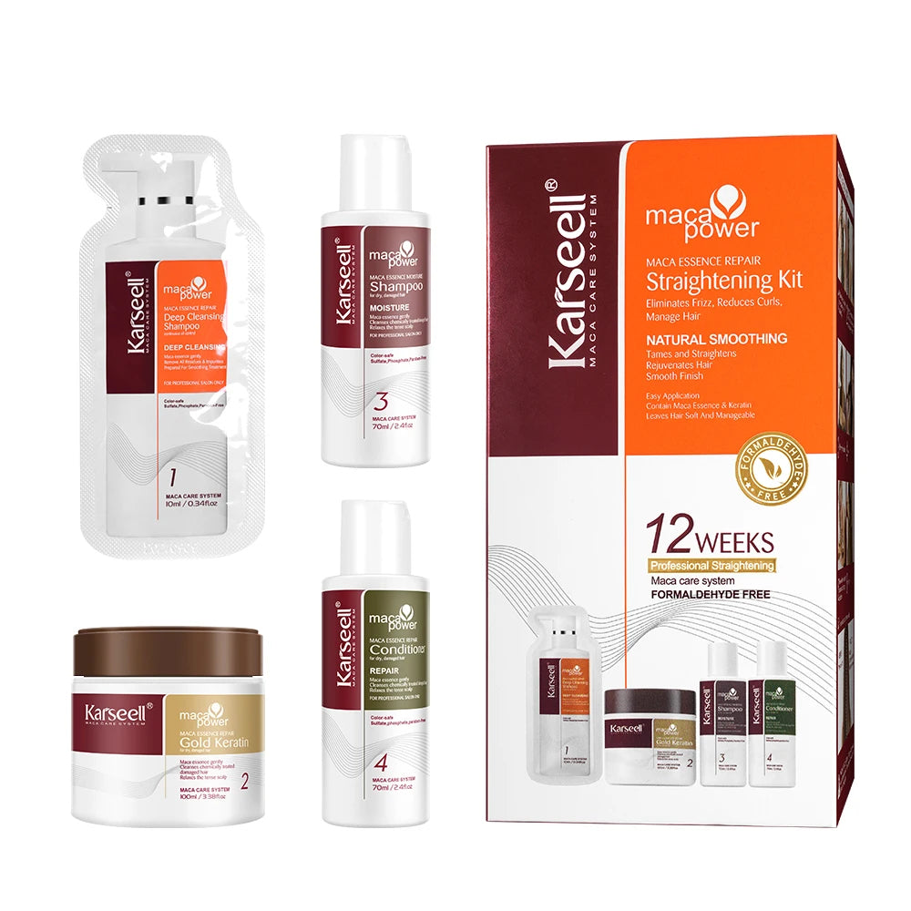 Karseell Gold Keratin Hair Repair & Straightening Kit