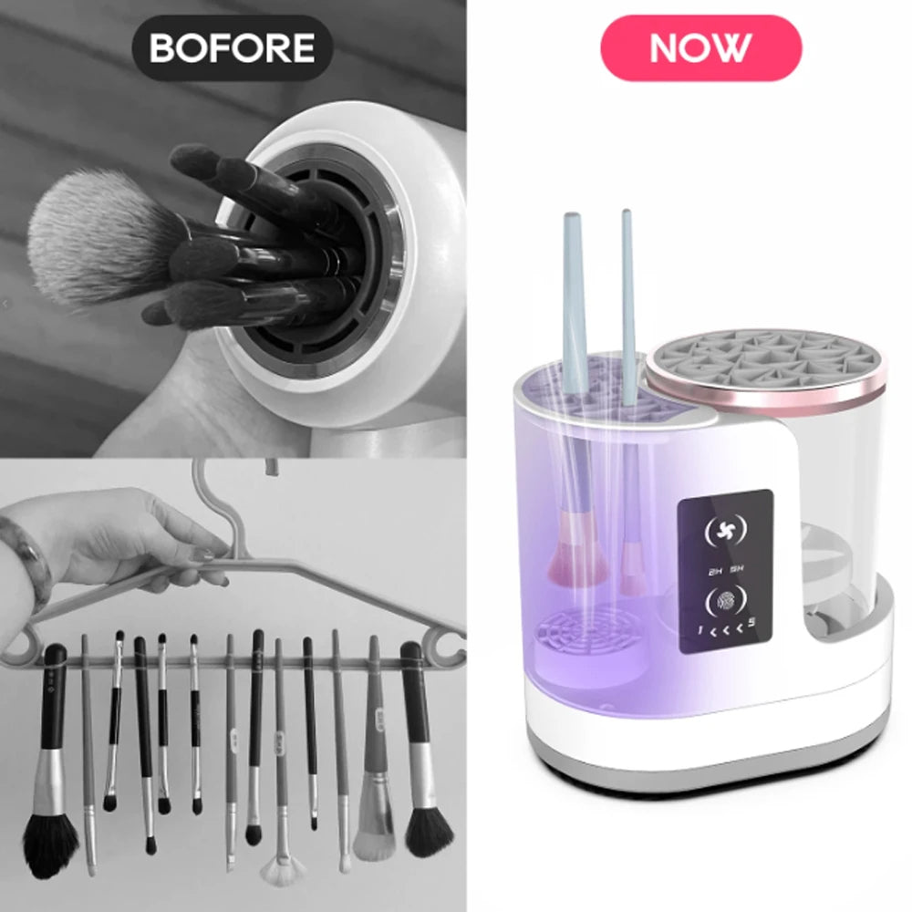 Premium Electric Makeup Brush Cleaner - Optional Mirror