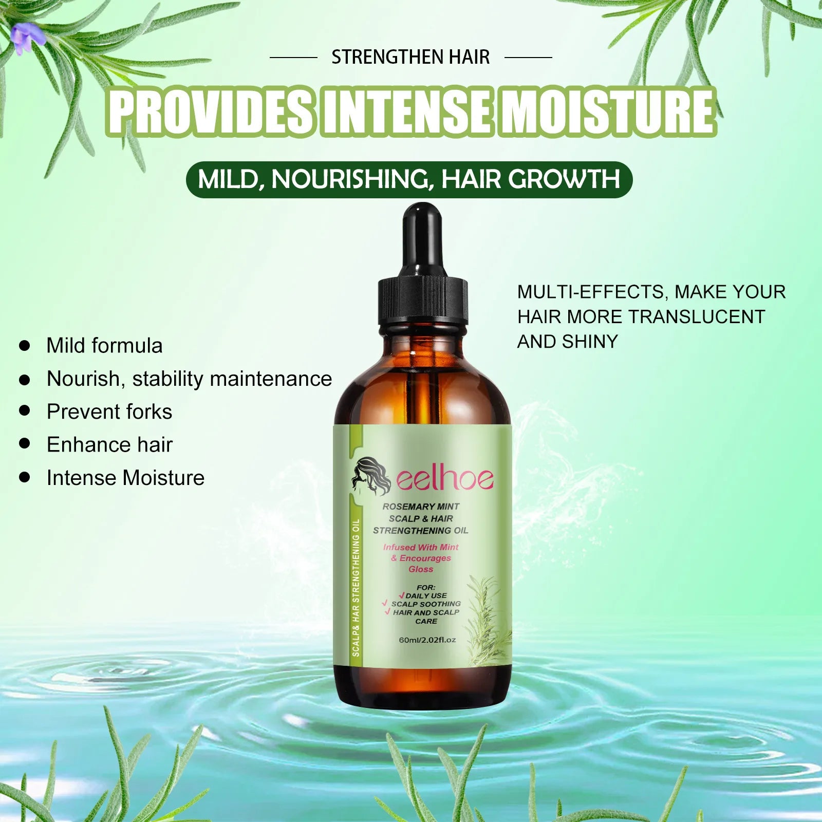 Rosemary Mint Scalp & Hair Strengthening Oil