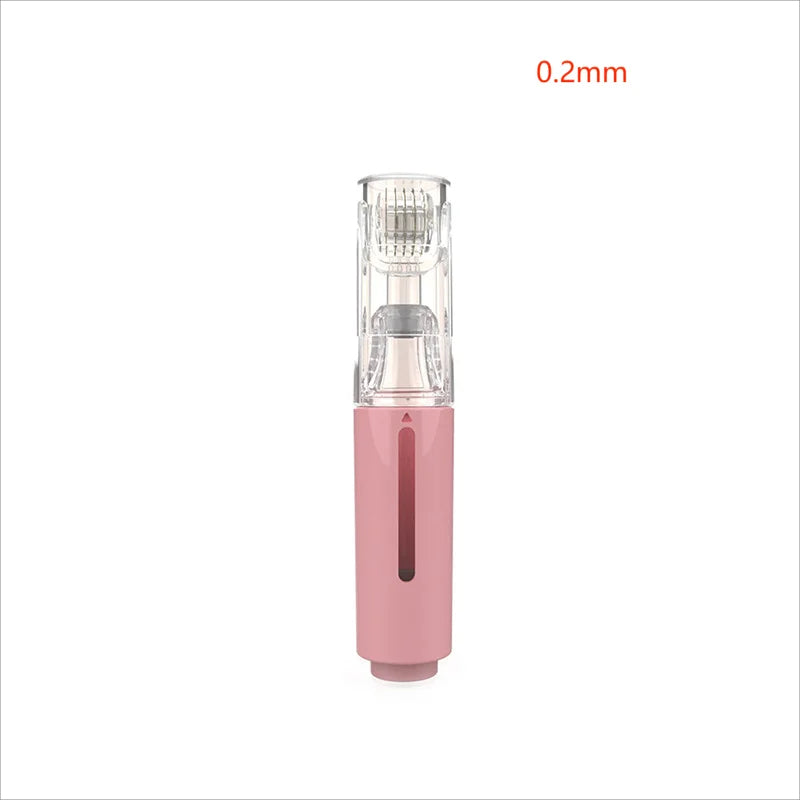 Titanium Lip Micro-Infusion Roller (0.20 / 0.25 / 0.30 mm) — Refillable Serum Tank