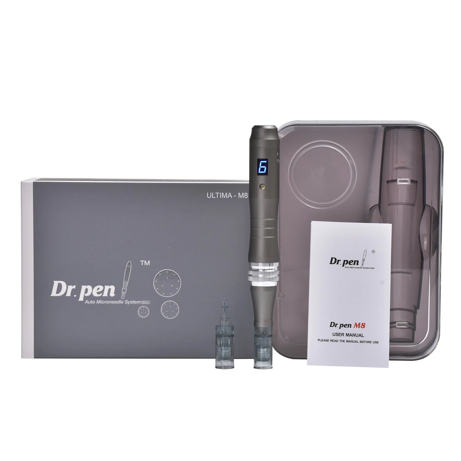Dr. Pen Ultima M8 — Wireless Microneedling Pen (20 Sterile Cartridges, Digital Display)