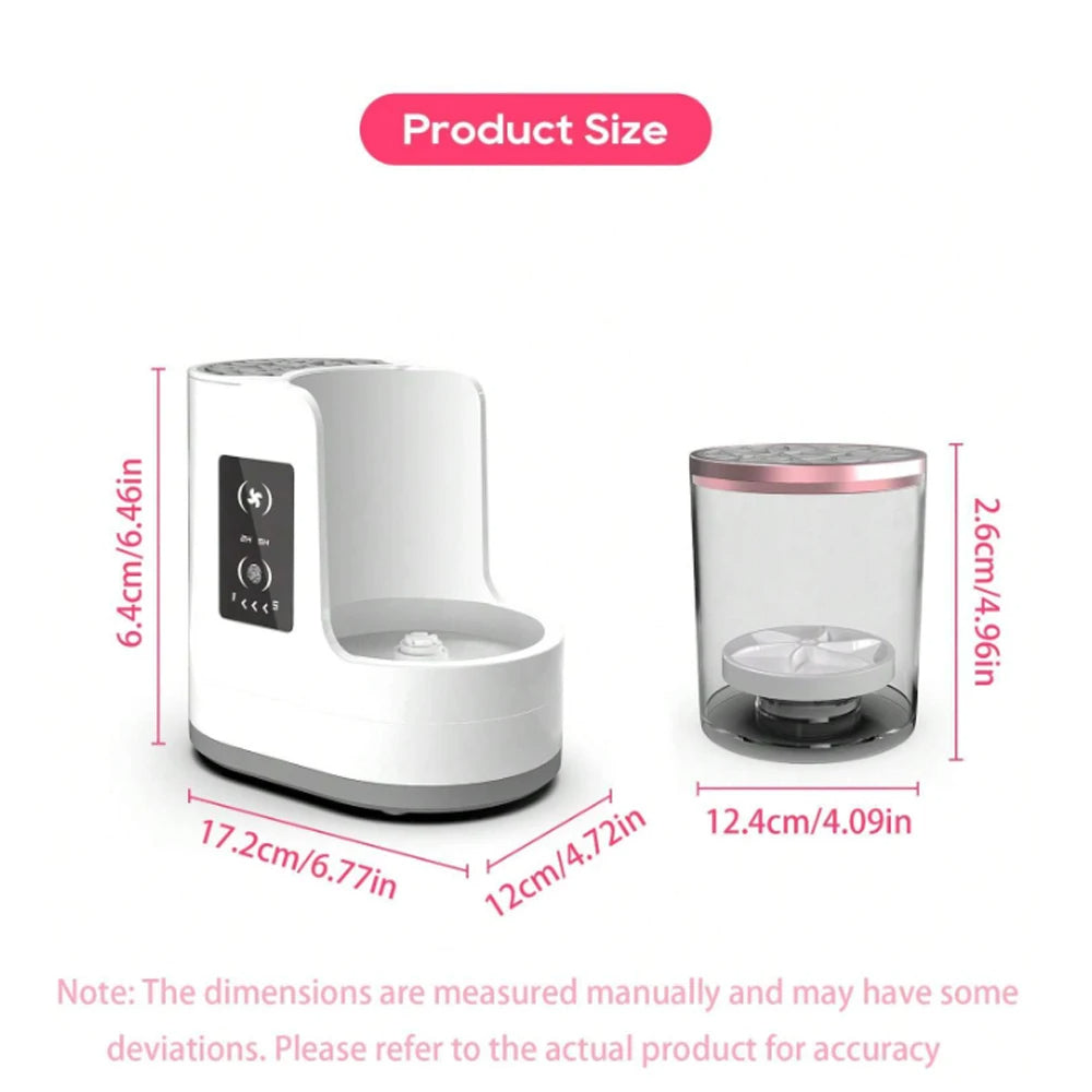 Premium Electric Makeup Brush Cleaner - Optional Mirror