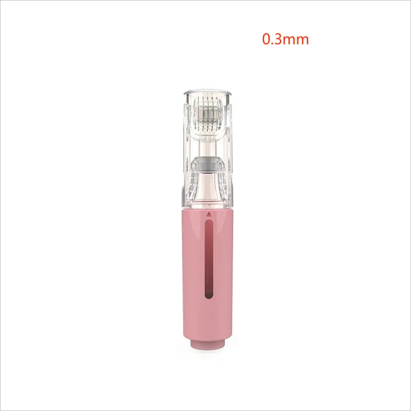 Titanium Lip Micro-Infusion Roller (0.20 / 0.25 / 0.30 mm) — Refillable Serum Tank