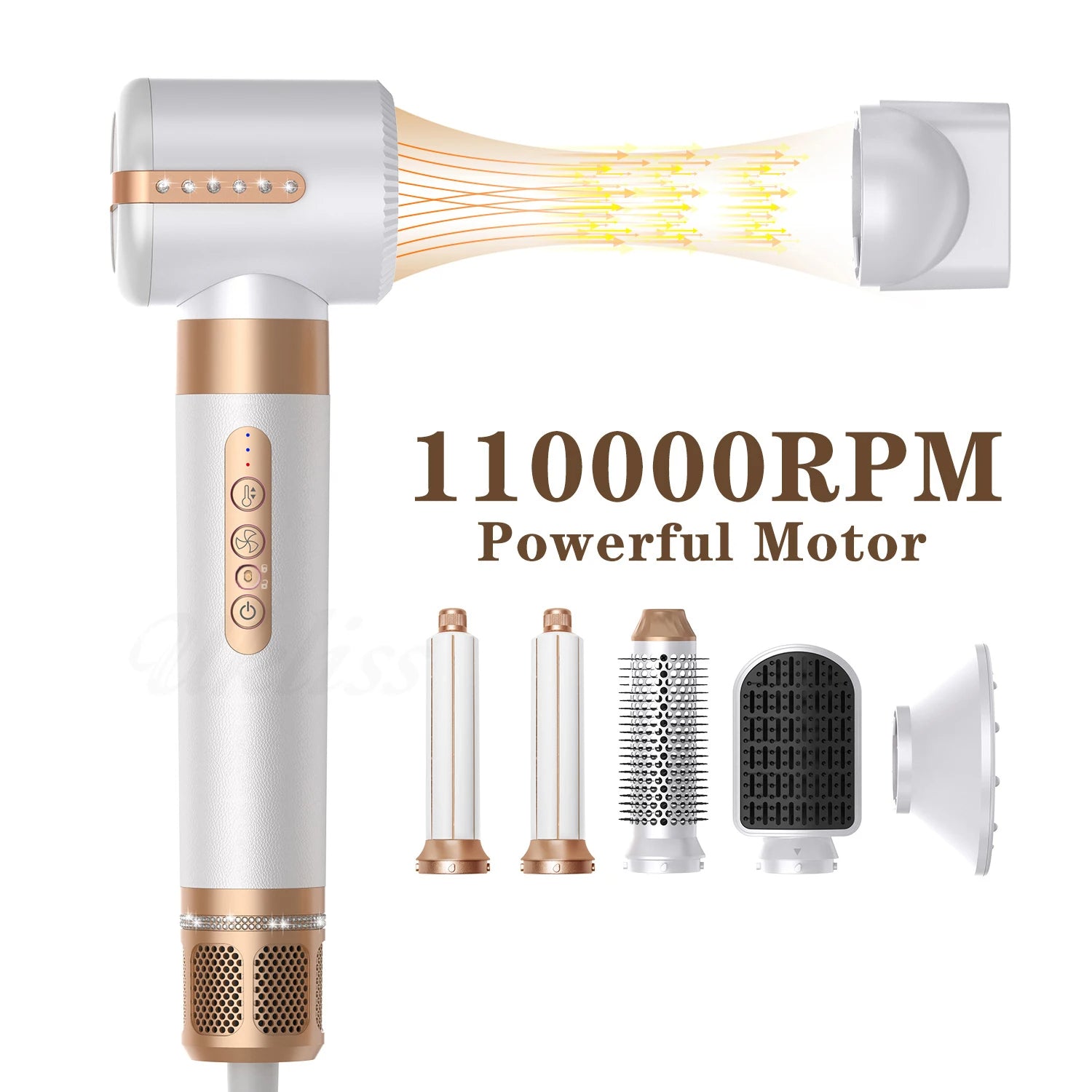 7-in-1 Professional Hair Styling Set  Dry • Straighten • Curl • Volumise • Smooth — With Ionic Care