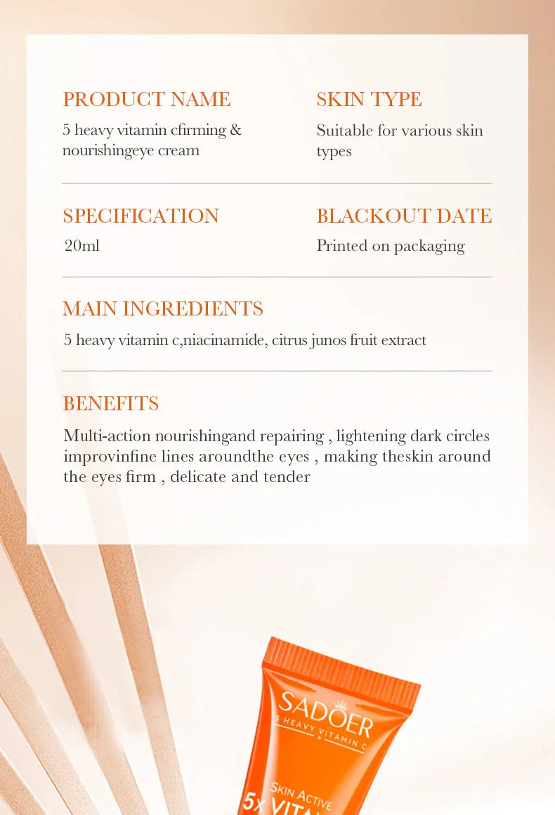 Vitamin C Brightening Eye Cream — Dark Circles & De-Puffing