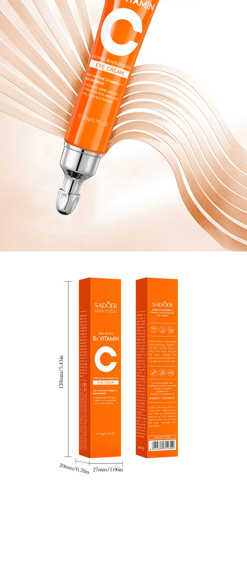 Vitamin C Brightening Eye Cream — Dark Circles & De-Puffing