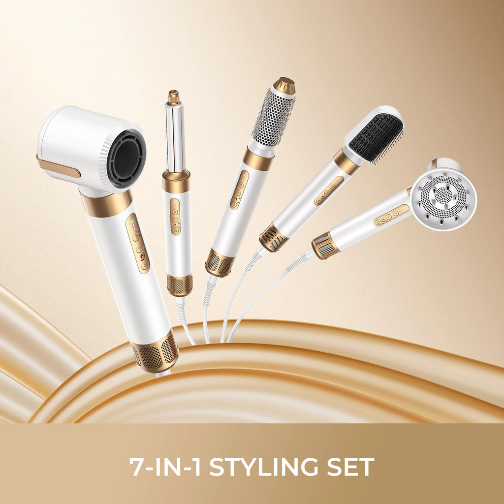 7-in-1 Professional Hair Styling Set  Dry • Straighten • Curl • Volumise • Smooth — With Ionic Care
