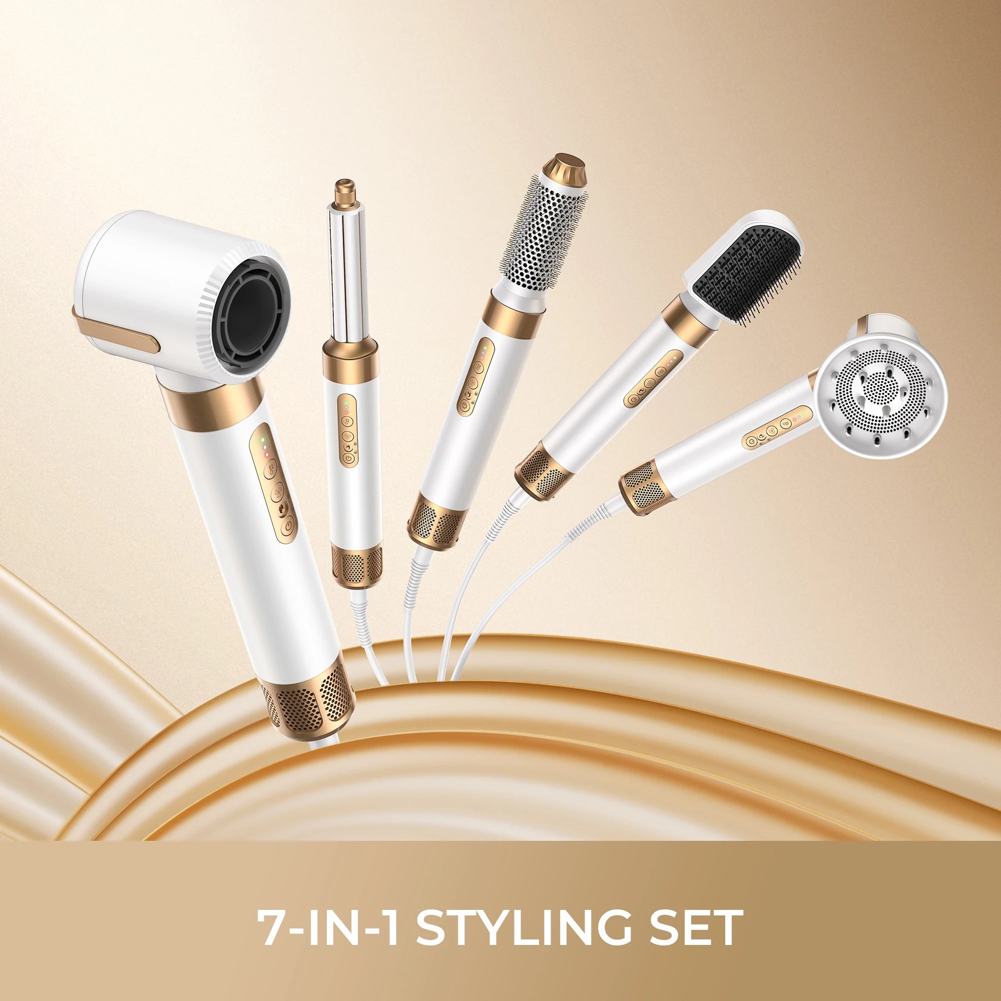 7-in-1 Professional Hair Styling Set  Dry • Straighten • Curl • Volumise • Smooth — With Ionic Care