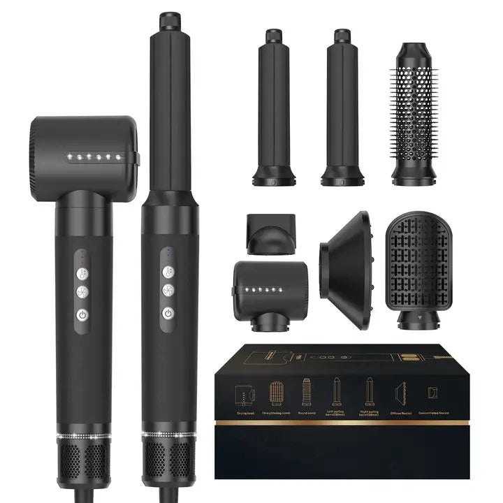 7-in-1 Professional Hair Styling Set  Dry • Straighten • Curl • Volumise • Smooth — With Ionic Care