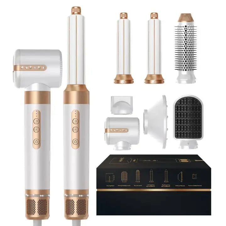 7-in-1 Professional Hair Styling Set  Dry • Straighten • Curl • Volumise • Smooth — With Ionic Care